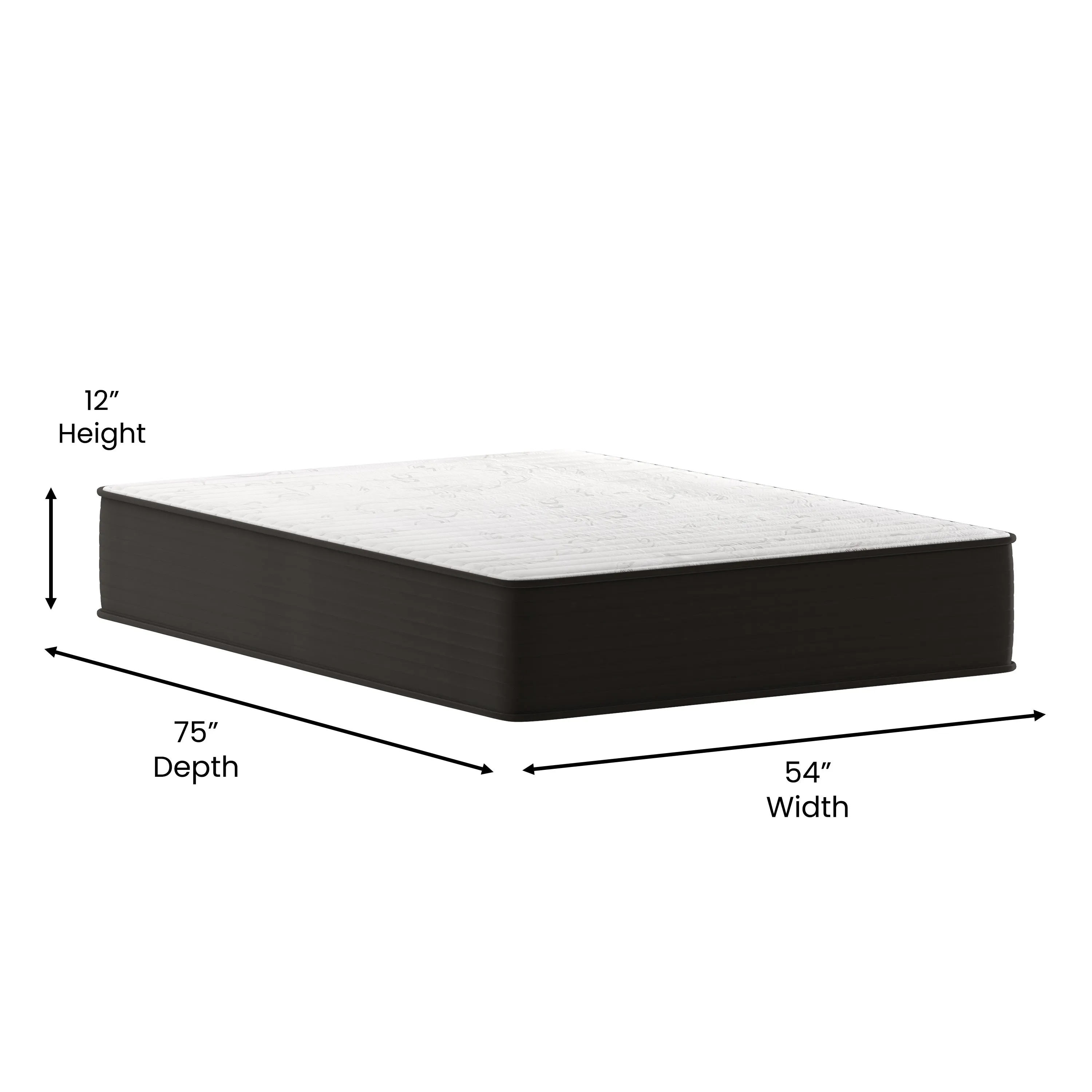 12 Inch Full Hybrid Mattress DR-E230P-R-F-12-GY-GG