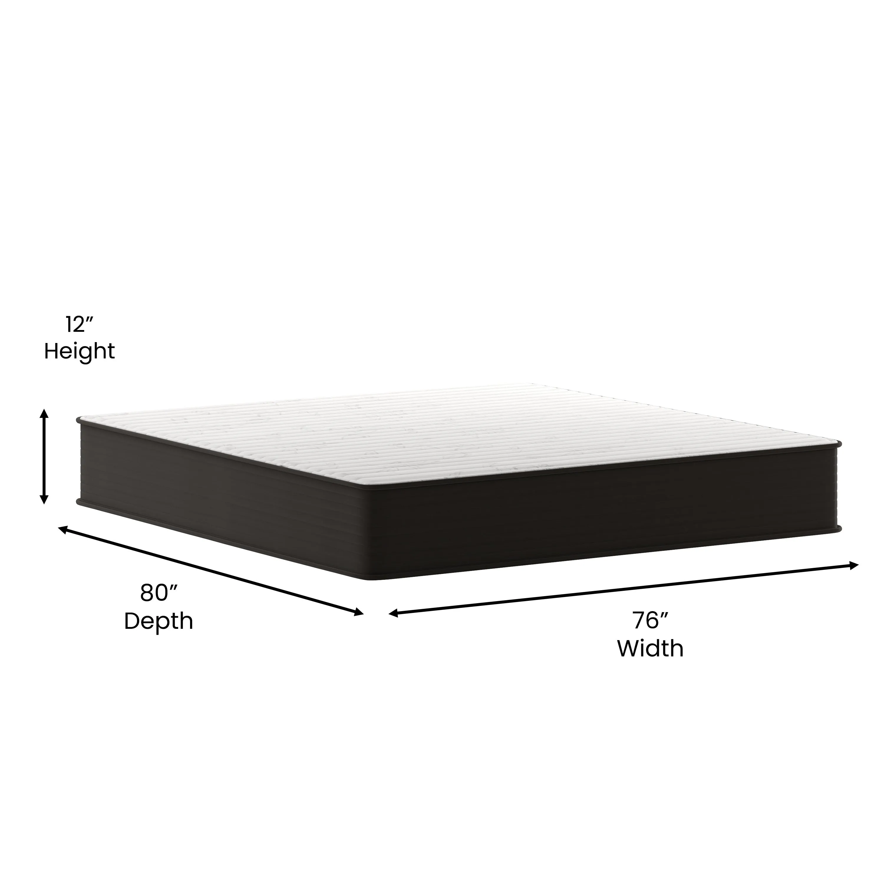 12 Inch King Hybrid Mattress DR-E230P-R-K-12-GY-GG