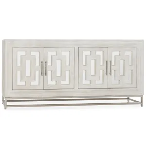 Adina 4 Door Media Console, White Washed