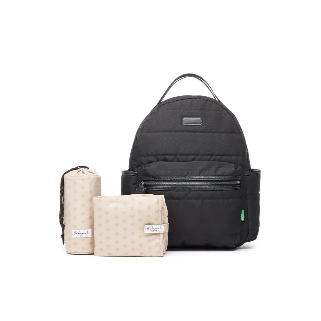 Babymel Lola Eco Quilt Changing Backpack - Black