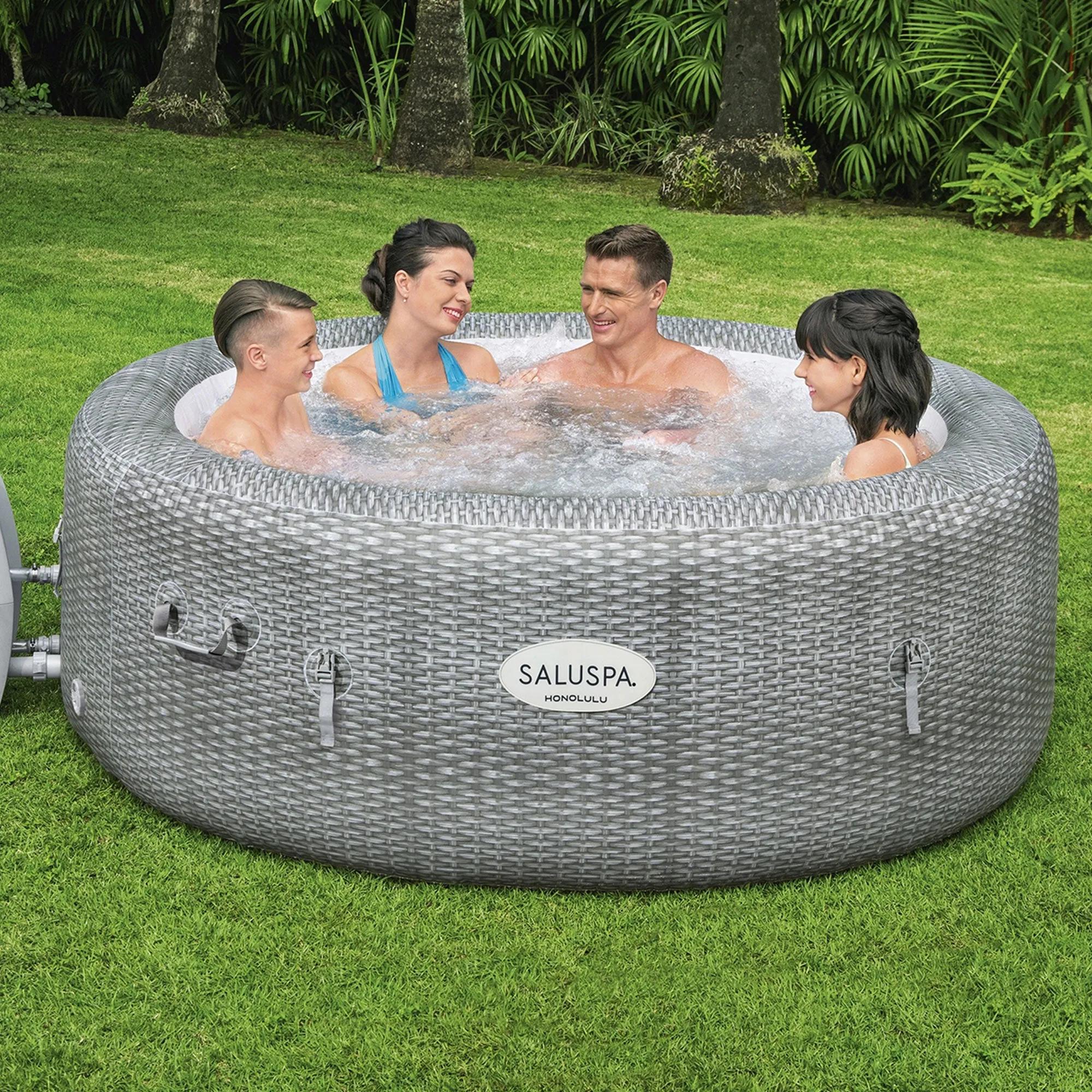 Bestway Coleman Honolulu AirJet Hot Tub with 2 SaluSpa Seat & 2 Headrest Pillows