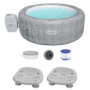 Bestway Coleman Honolulu AirJet Inflatable Hot Tub with 2 Pack SaluSpa Spa Seat