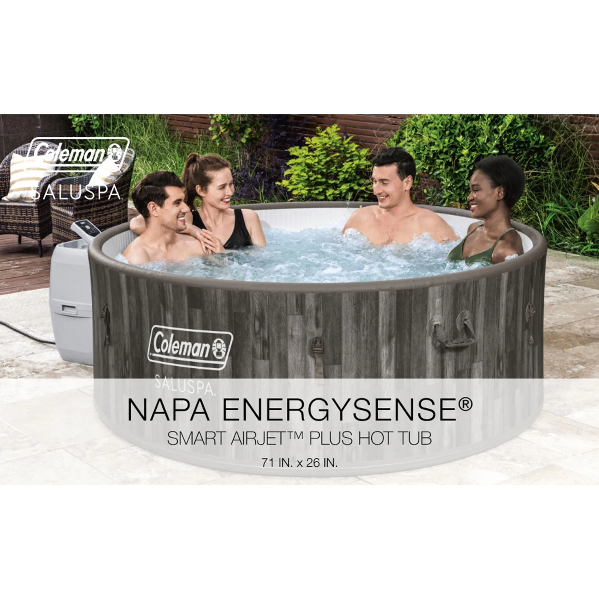 Bestway Coleman Napa AirJet Hot Tub w/4-Pack SaluSpa Seat & 4 Headrest Pillows