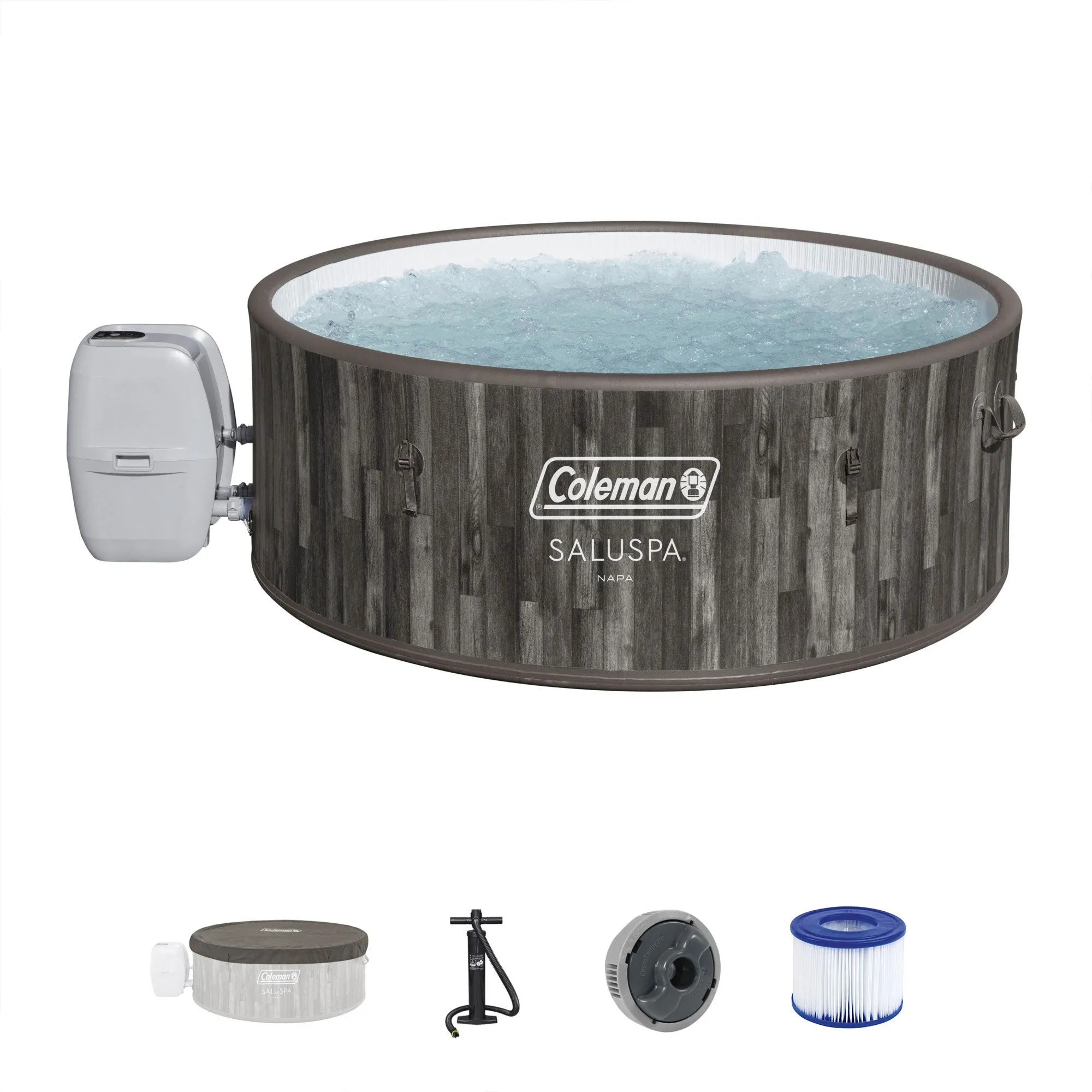 Bestway Coleman Napa AirJet Hot Tub w/4-Pack SaluSpa Seat & 4 Headrest Pillows