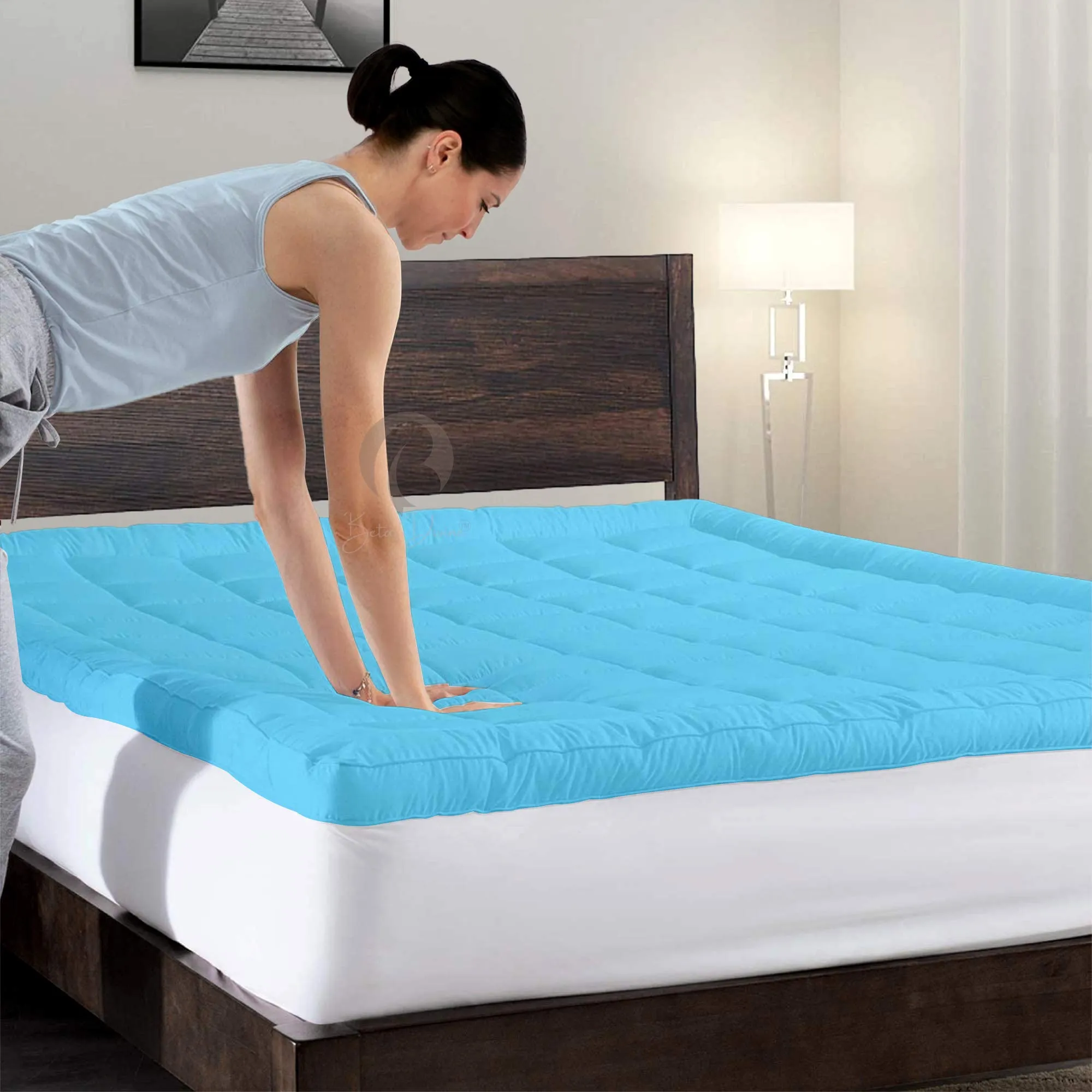 Beta Divine Super Soft Cloud 600 GSM Hotel Quality Microfiber Waterproof Mattress Topper/Padding