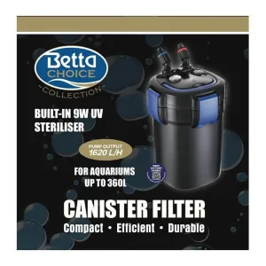 Betta Choice 1620 UV Canister Filter For 360L Aquariums