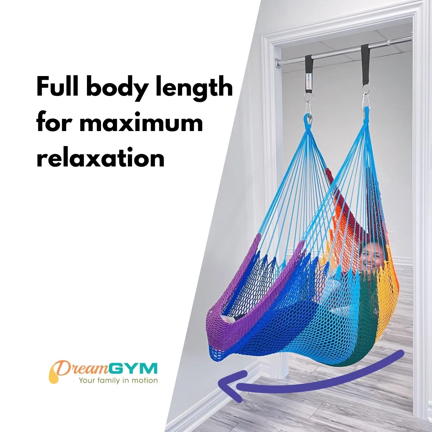 Doorway Therapy Hammock Swing - Rainbow