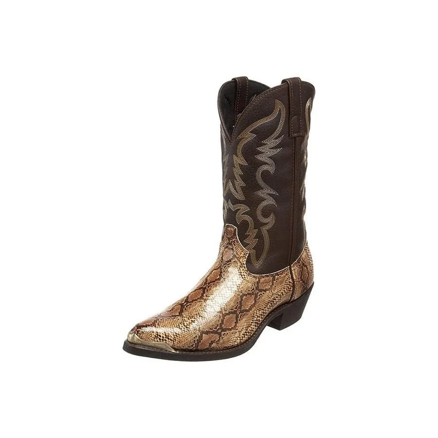 Embroidered Exotic Western Mid-Calf Cowboy Boots