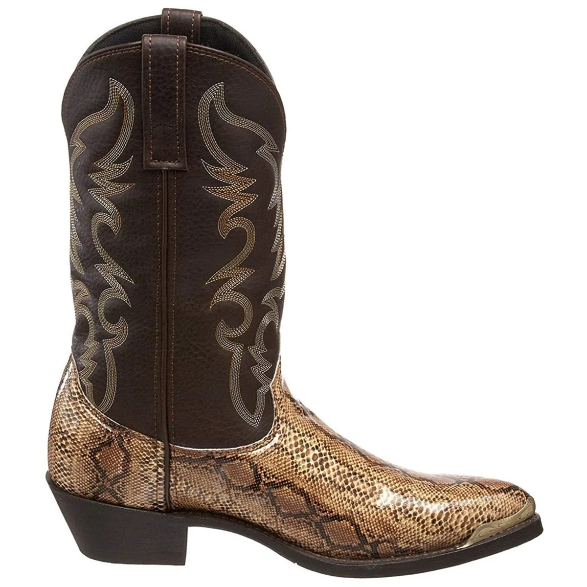 Embroidered Exotic Western Mid-Calf Cowboy Boots