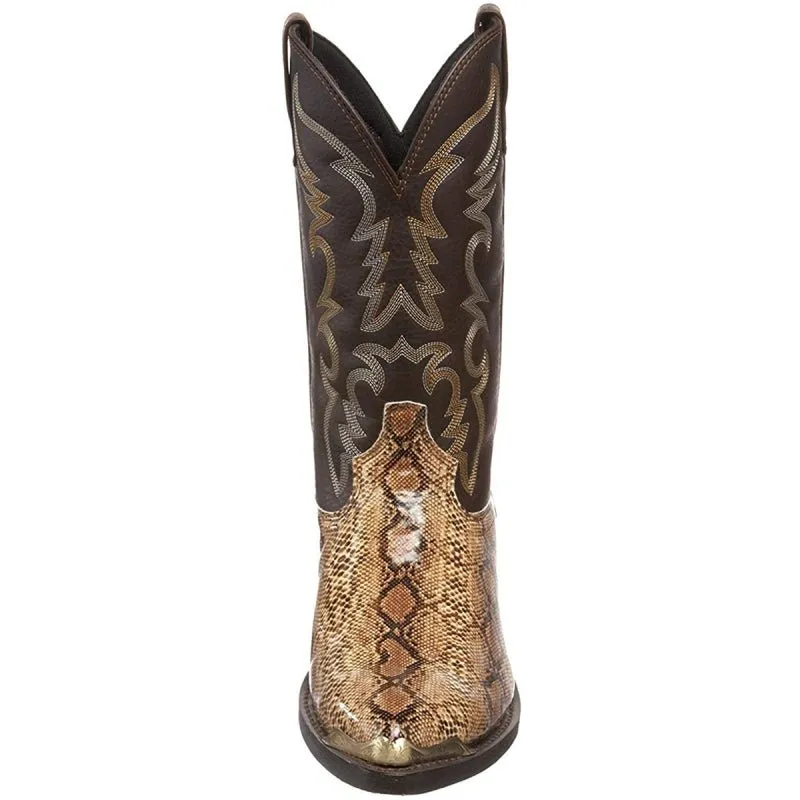 Embroidered Exotic Western Mid-Calf Cowboy Boots