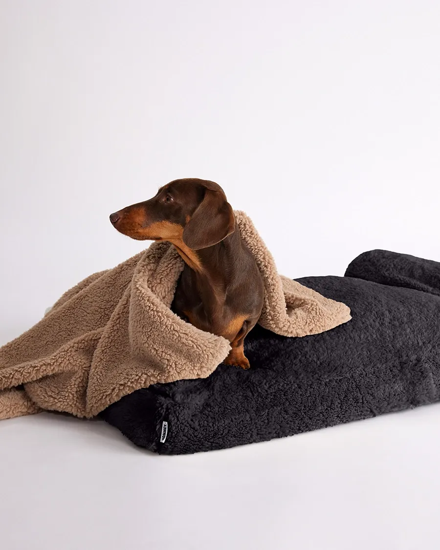 Faux Fur Pet Blanket - Warm Grey