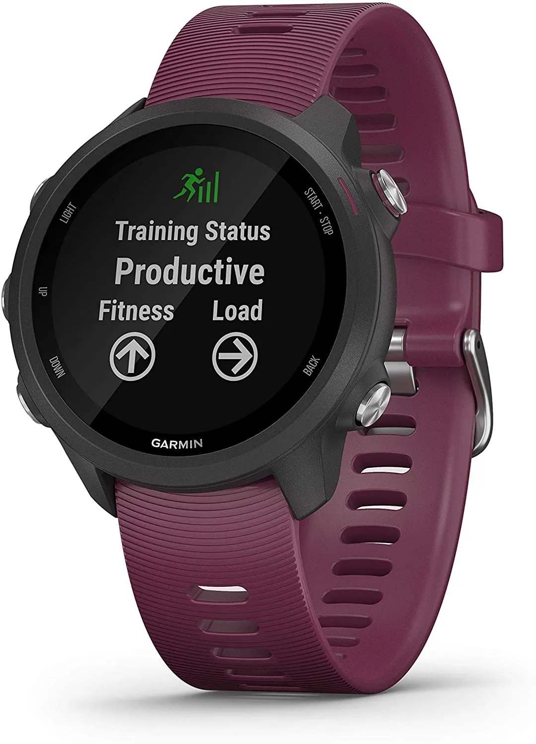 Garmin Forerunner 245 GPS Running Smartwatch (010-02120-01, Black/Pink/Teal)