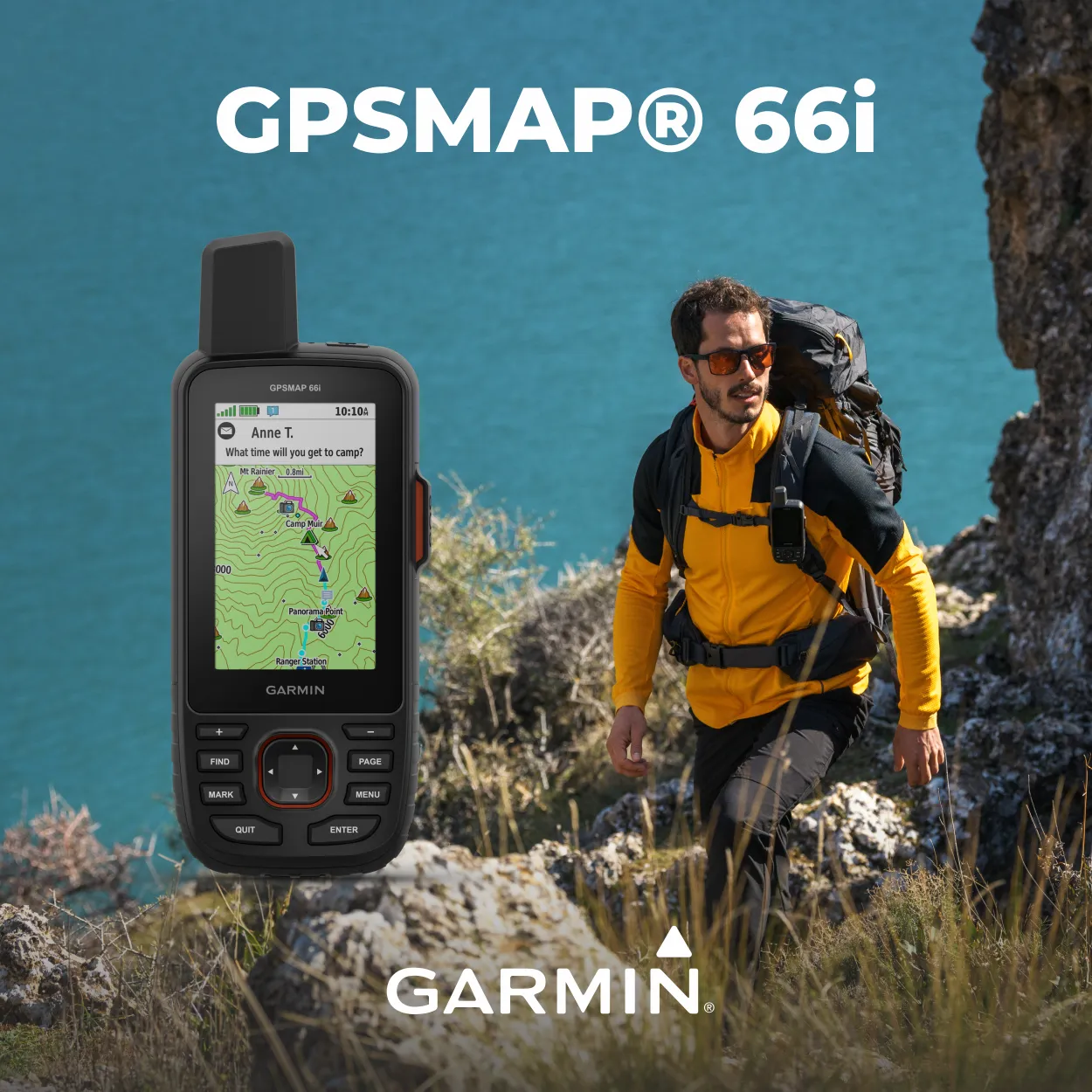 Garmin GPSMAP 66i, GPS Handheld and Satellite Communicator, TopoActive Mapping and inReach Technology