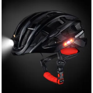 Helmet Cycling Mountain Bike Safety Helmet with LED Rear & Front Light