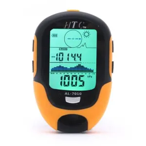 HTC AL-7010 Digital Altimeter & Barometer 0-9000m Altitude 300-1100 hPa Pressure with Weather Forecast and USB Rechargeable Battery