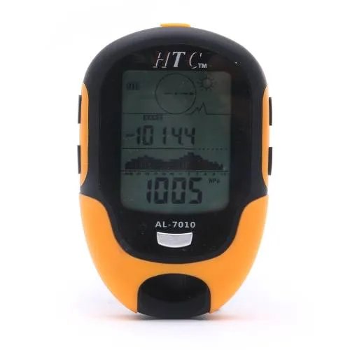 HTC AL-7010 Digital Altimeter & Barometer 0-9000m Altitude 300-1100 hPa Pressure with Weather Forecast and USB Rechargeable Battery