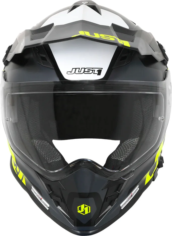 J34 Pro Tour Just1 Motocross Helmet, Matte Black/Fluorescent