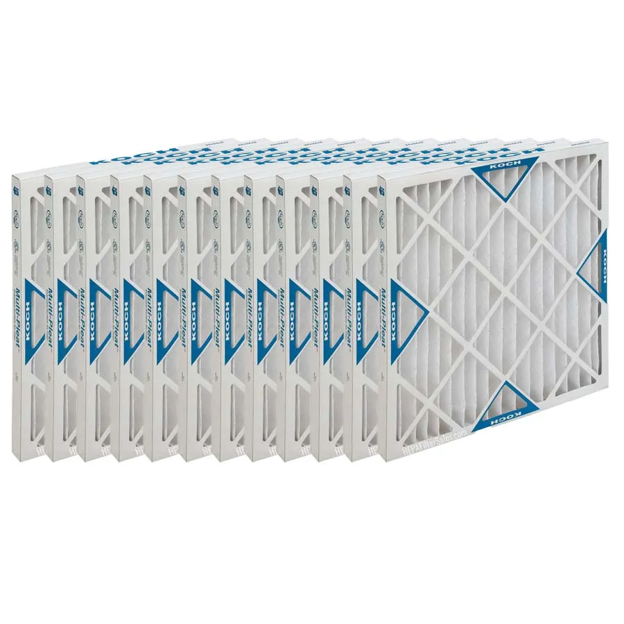 Koch Air Filter 20 x 22 x 1 MERV 8 Pleated Air Filter - 12 Pack