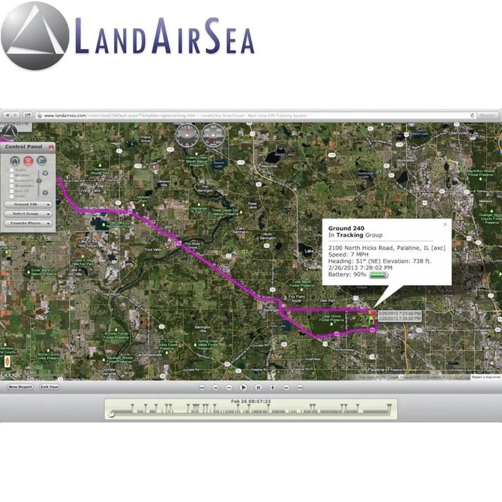 LandAirSea 2400 SilverCloud Overdrive Personal Tracking Device