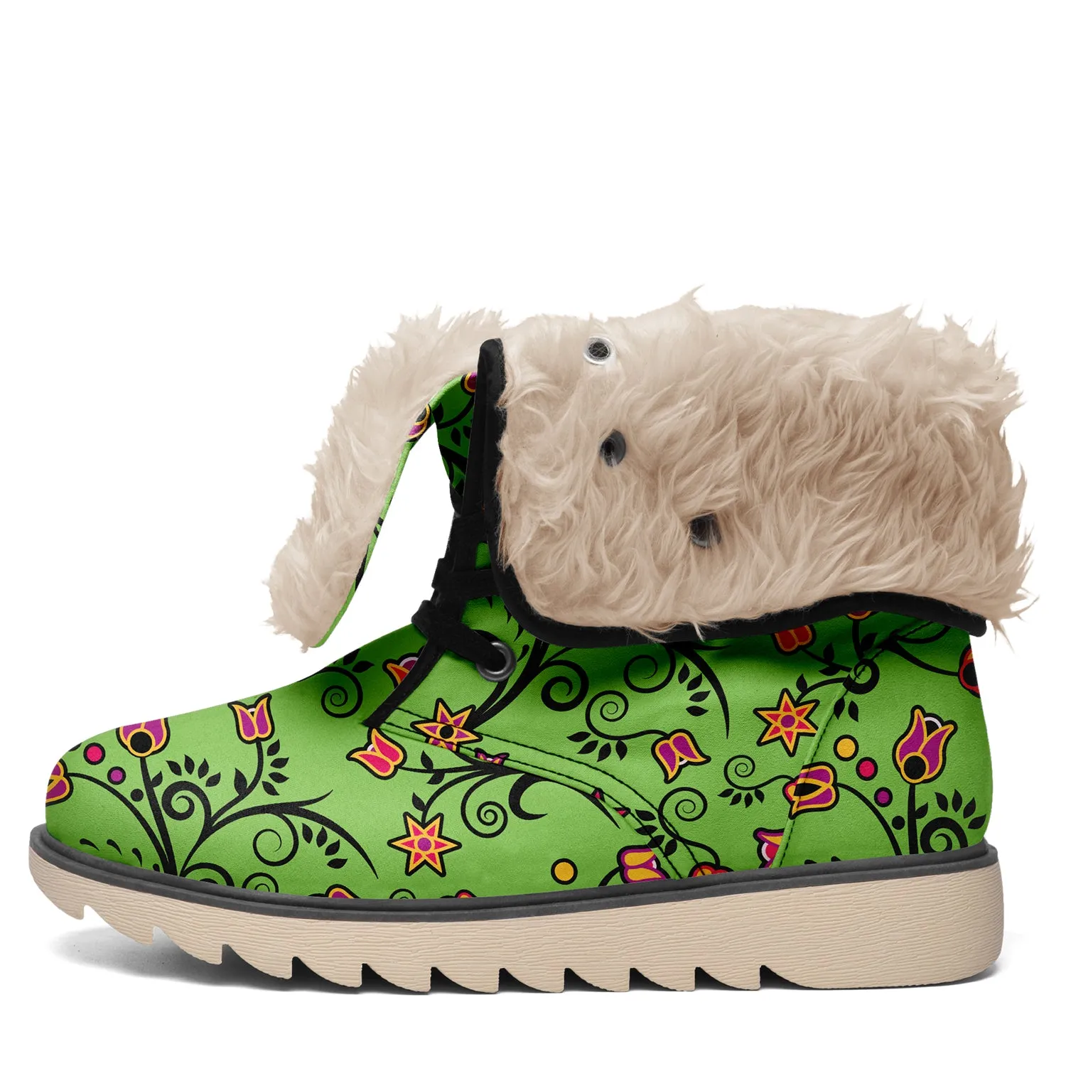 LightGreen Yellow Star Polar Winter Boots