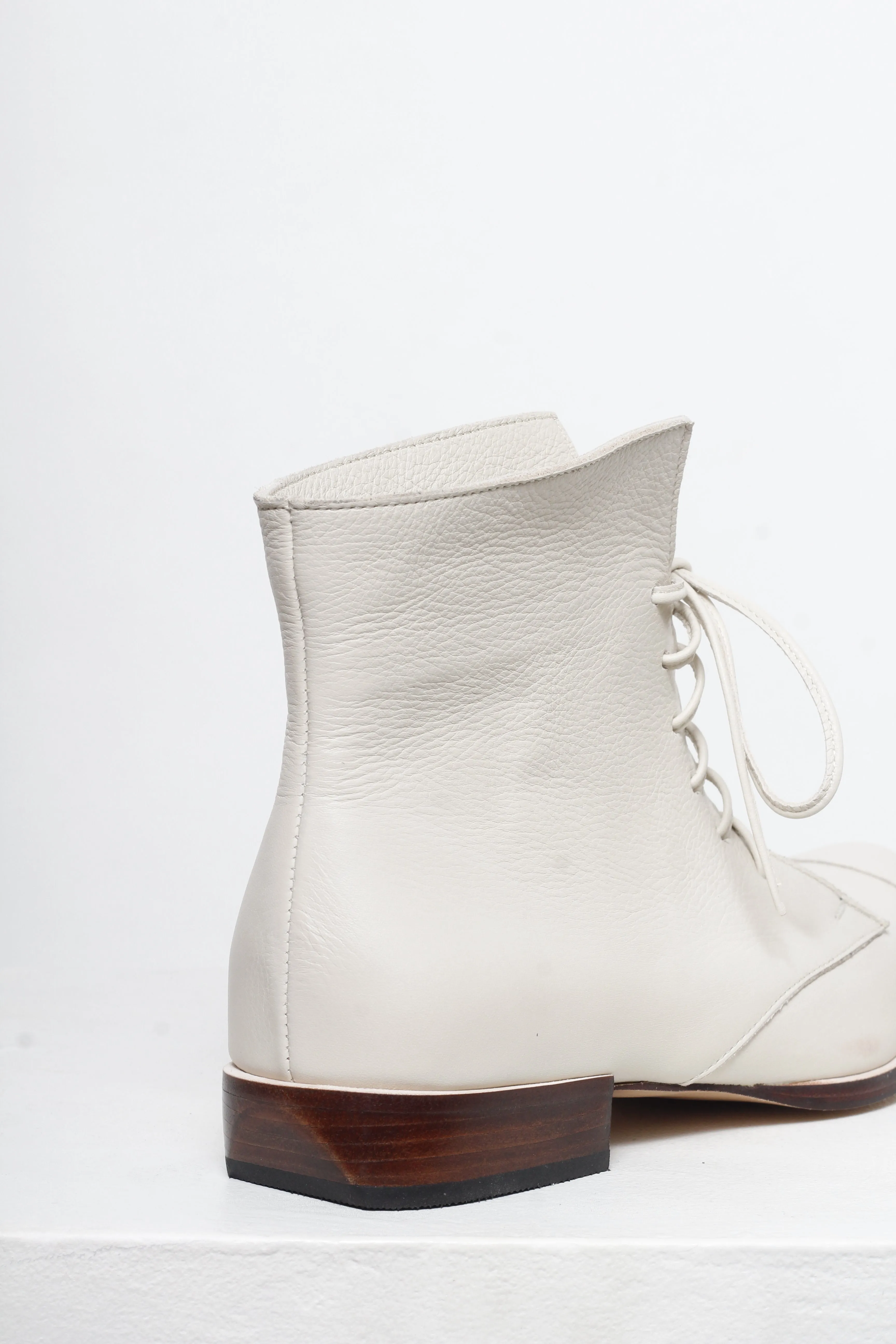 Liz Off-White Ankle Boots