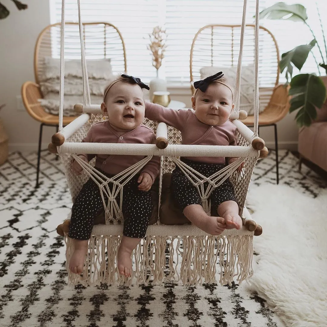 Macramé Twin Baby Swing - Handmade in Nicaragua