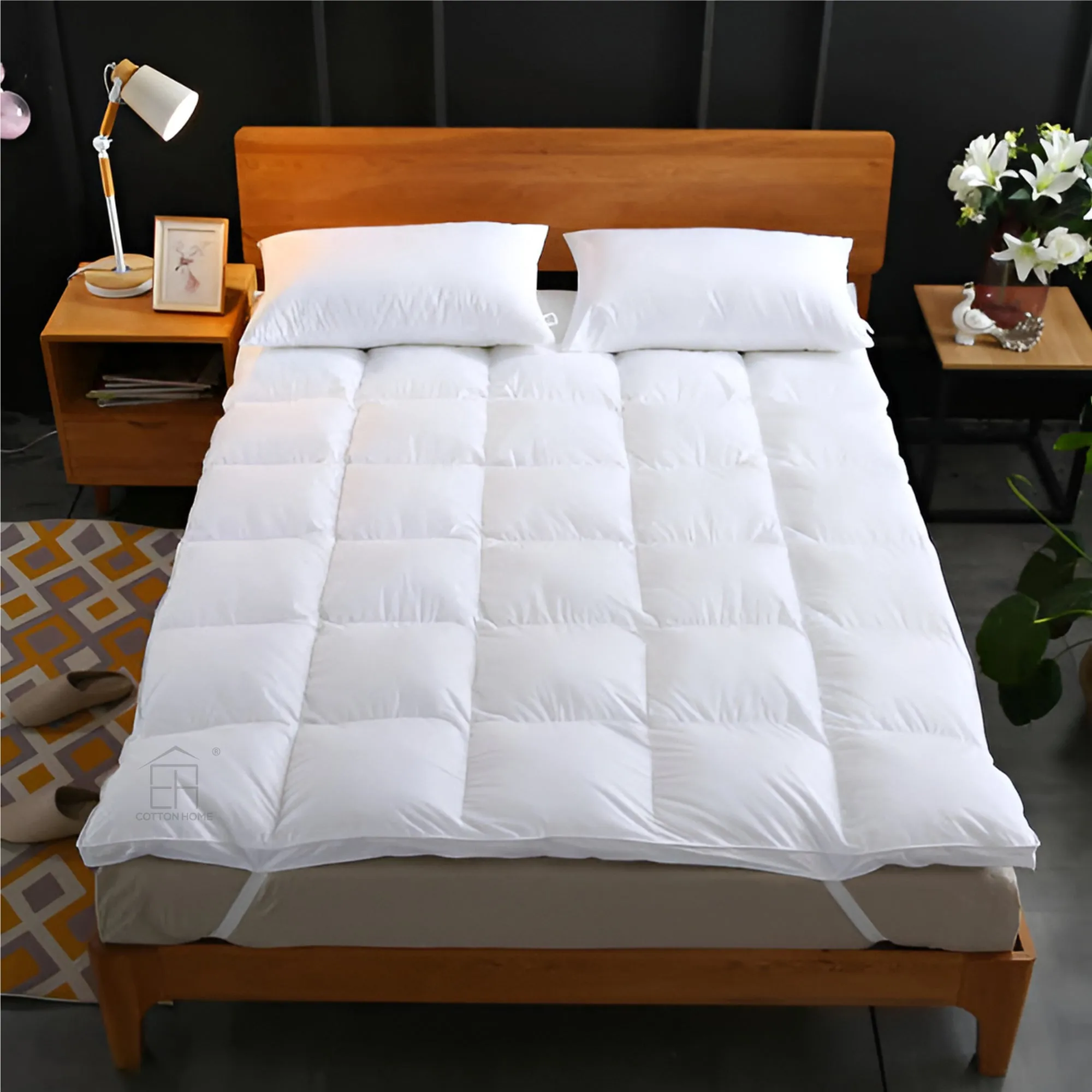 Mattress Topper 140×200 8cm - White