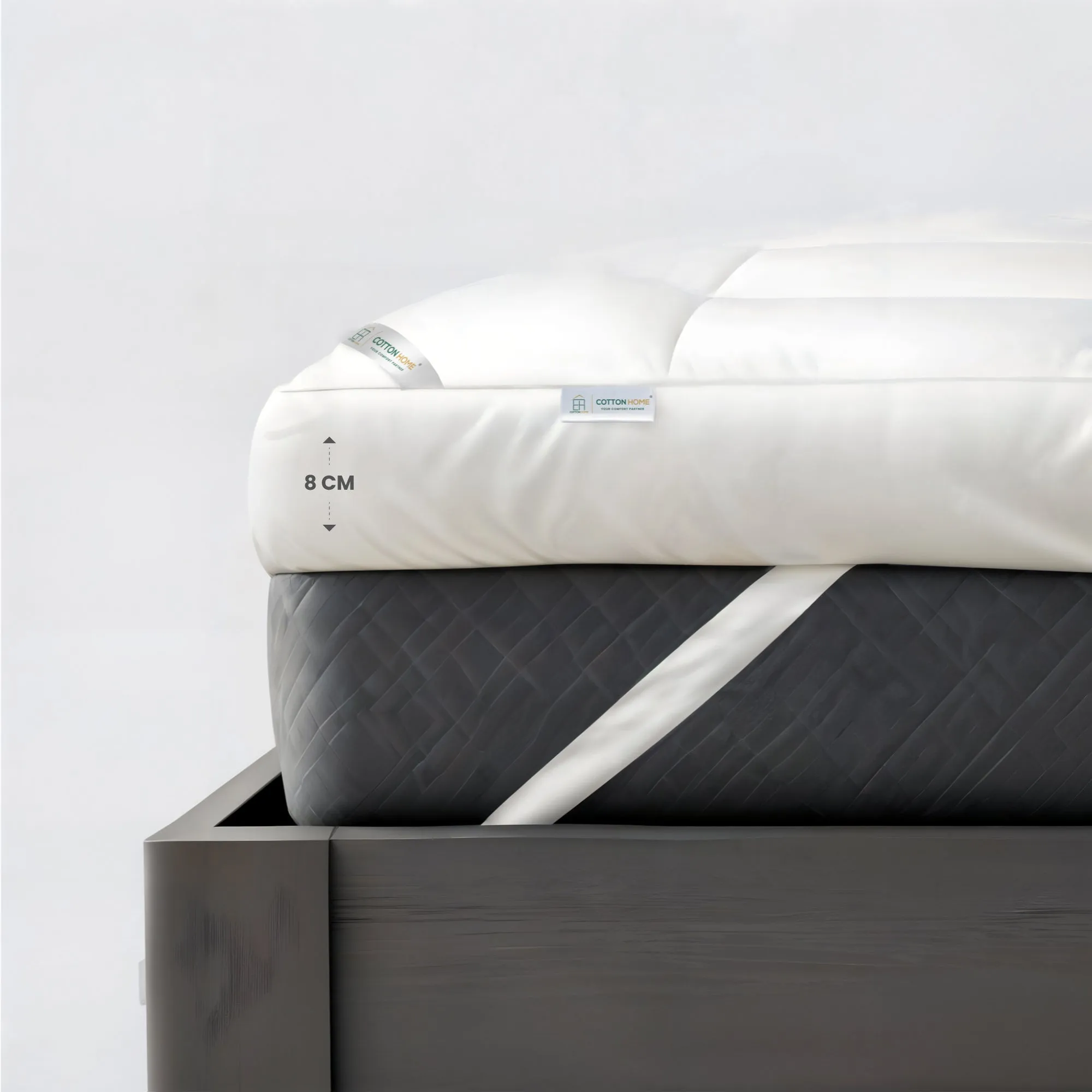 Mattress Topper 140×200 8cm - White