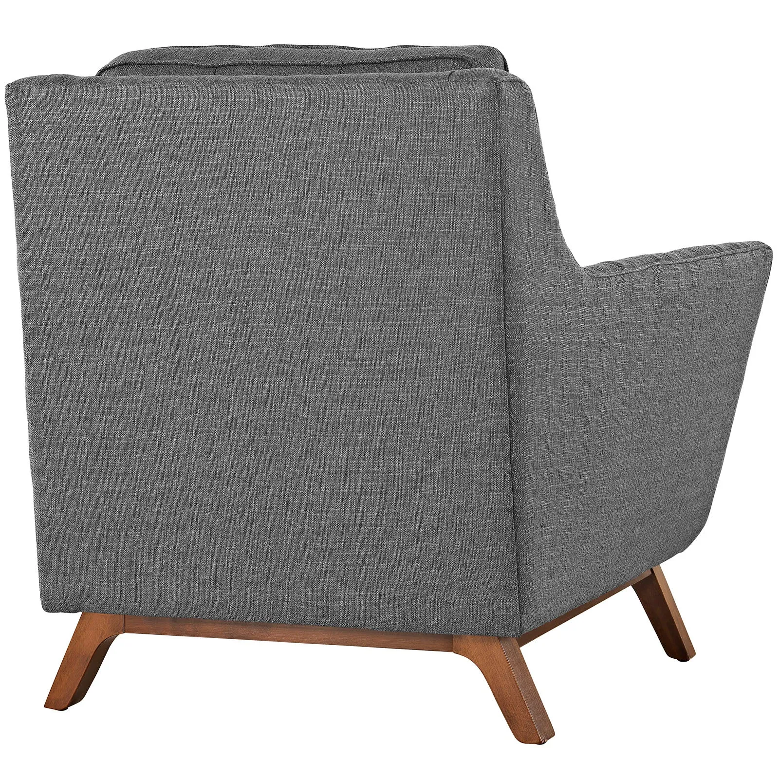 Modern Accent ArmChair With Upholstered Fabric Chair - Tapered Wood Legs Comfy Chairs