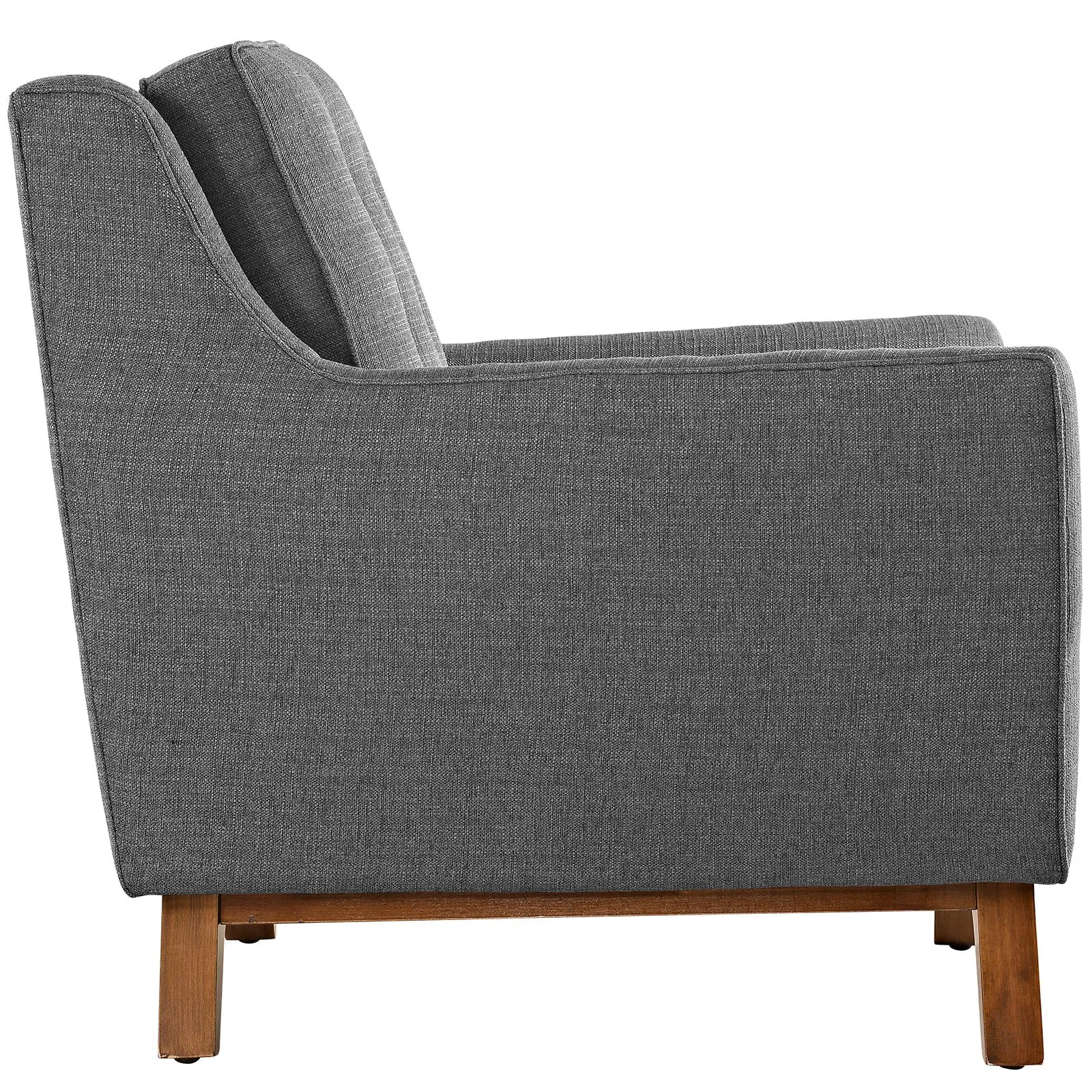 Modern Accent ArmChair With Upholstered Fabric Chair - Tapered Wood Legs Comfy Chairs