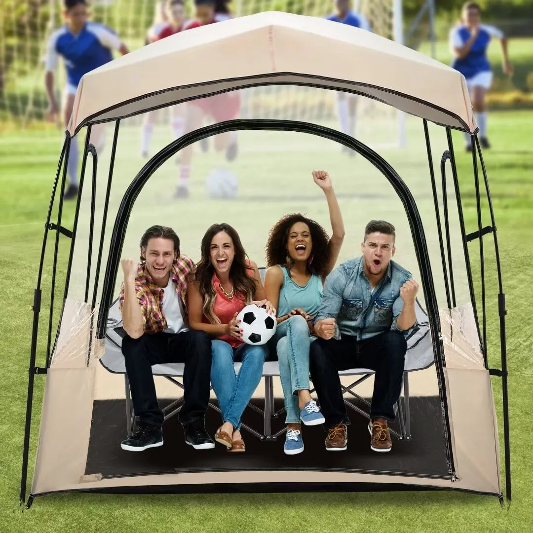 modern Sport Tent with Removable Top Cover and Sealed Floor, Instant Pop-Up Tent Shelter Weather Proof Pod, Outdoor Bubble Tent Screen House Room with Mesh Windows (Mesh, 1-2 People)