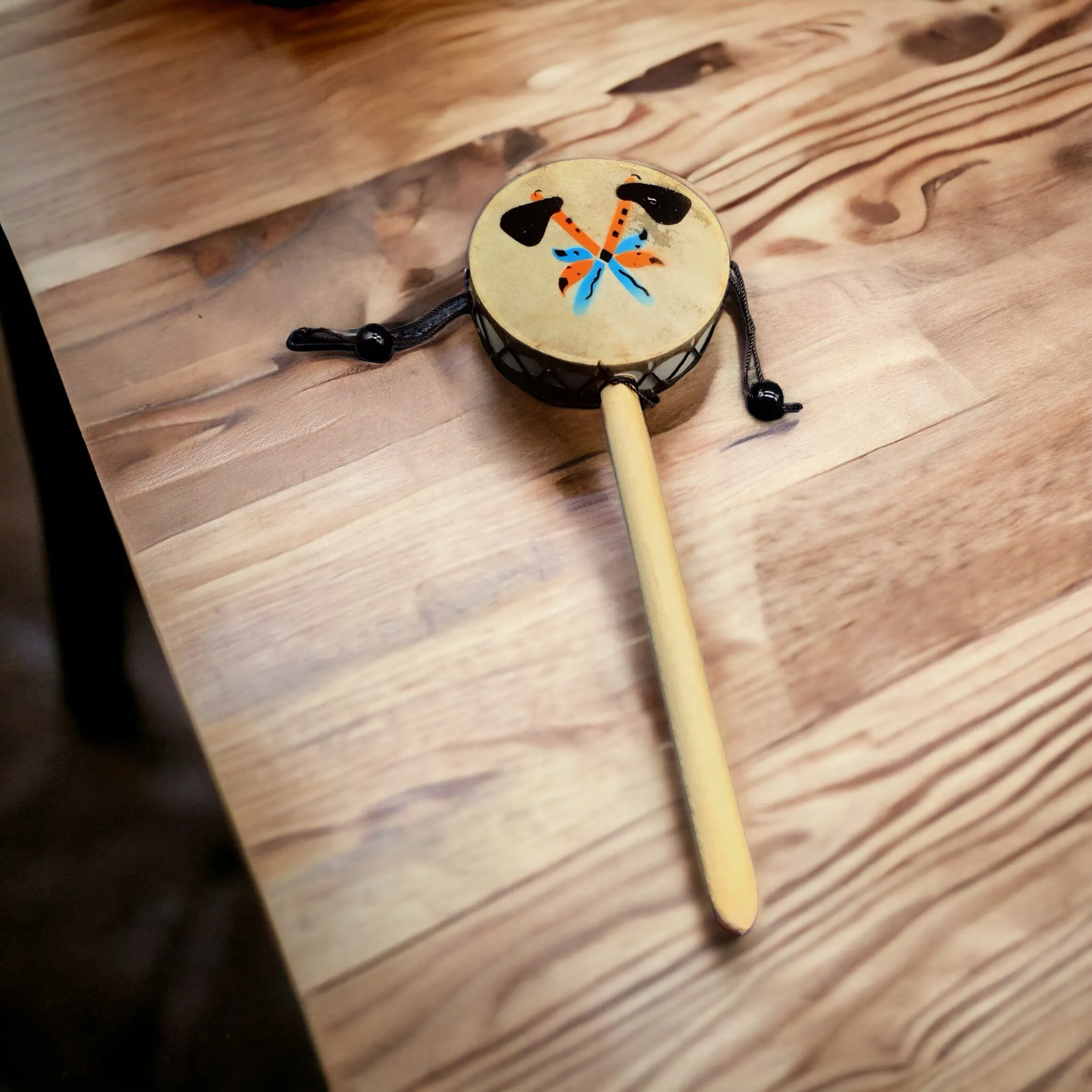 Native Style Playing Drum for Kids (Axe Cross)