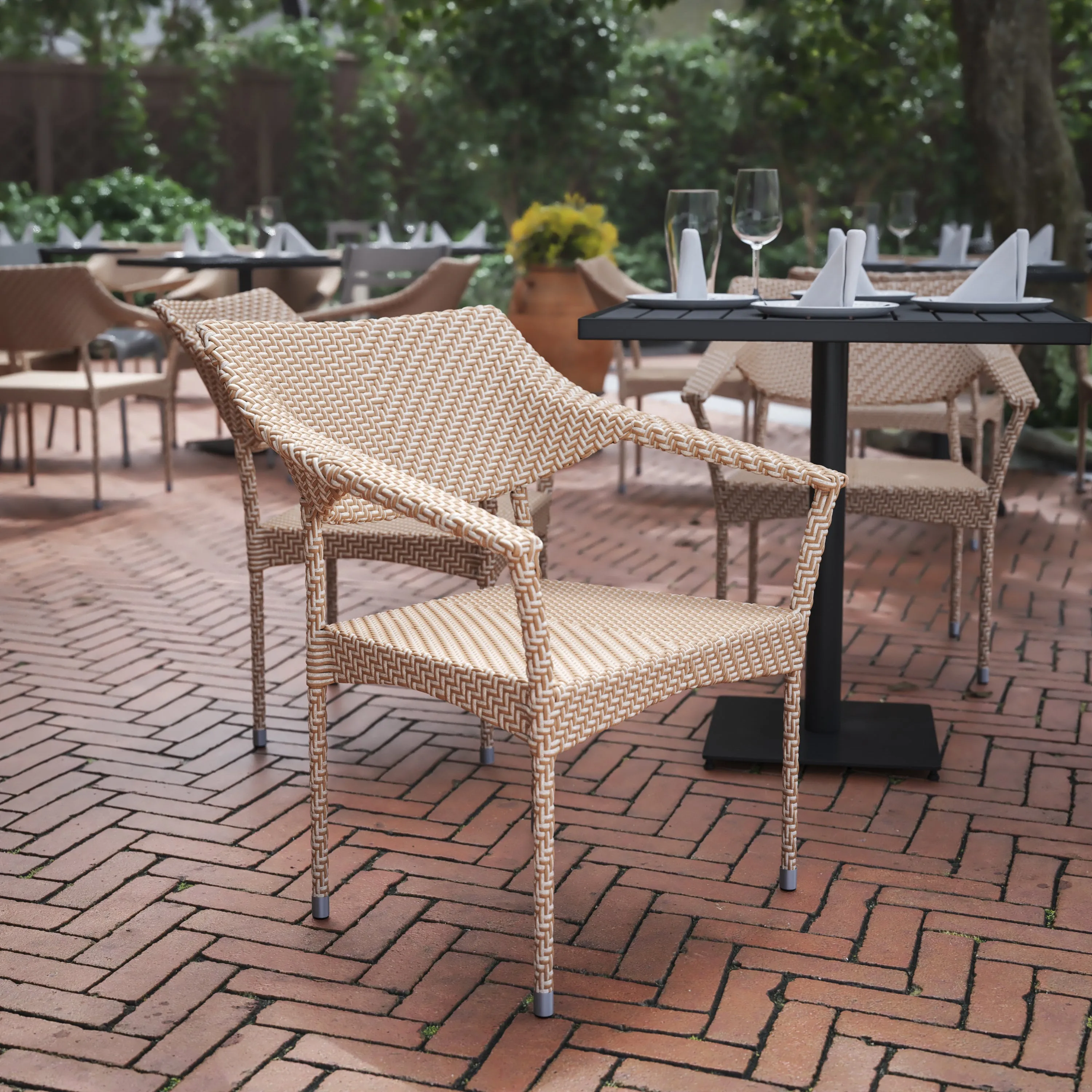 Natural Patio Stack Chair TT-TT002-NAT-GG