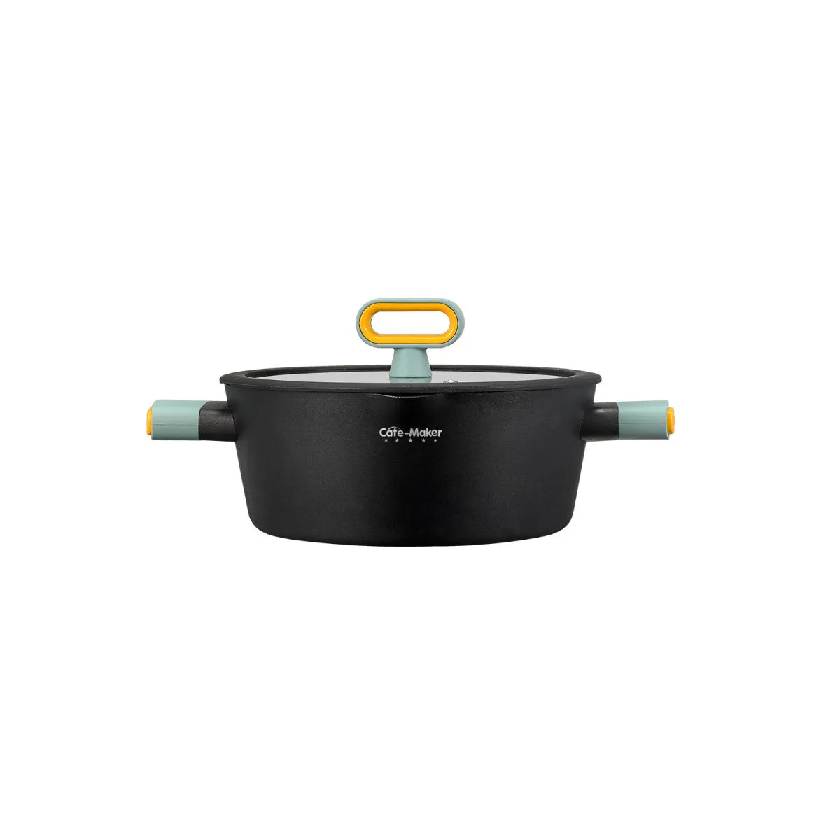 Nordic Starry Stone 24cm Black Non-stick Soup Pot - Minimalist Elegance for Your Kitchen