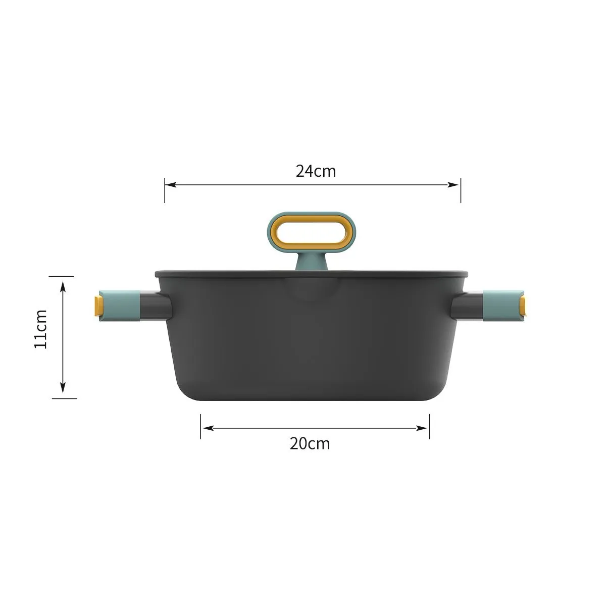 Nordic Starry Stone 24cm Black Non-stick Soup Pot - Minimalist Elegance for Your Kitchen