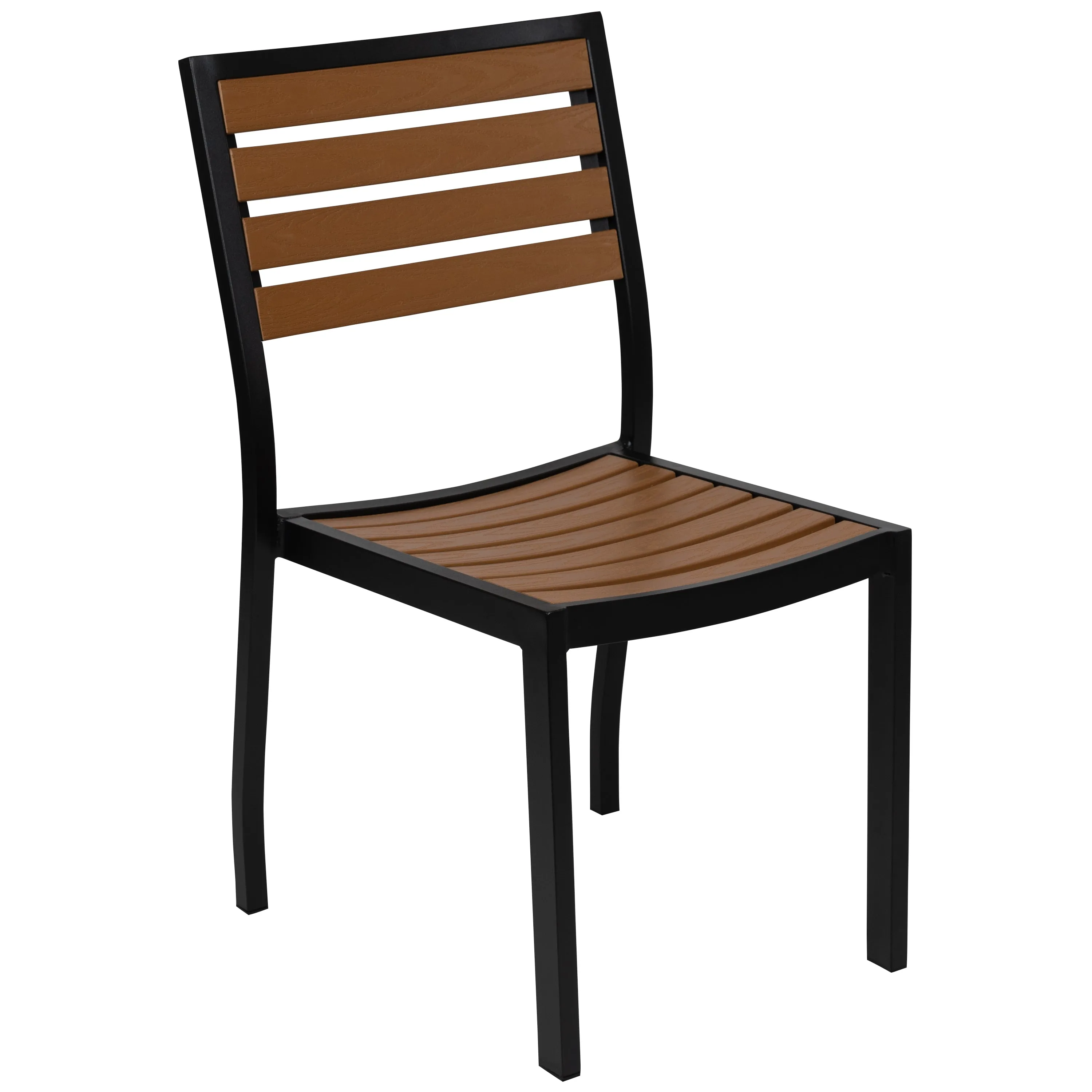 Outdoor Faux Teak Side Chair XU-DG-HW6036-GG