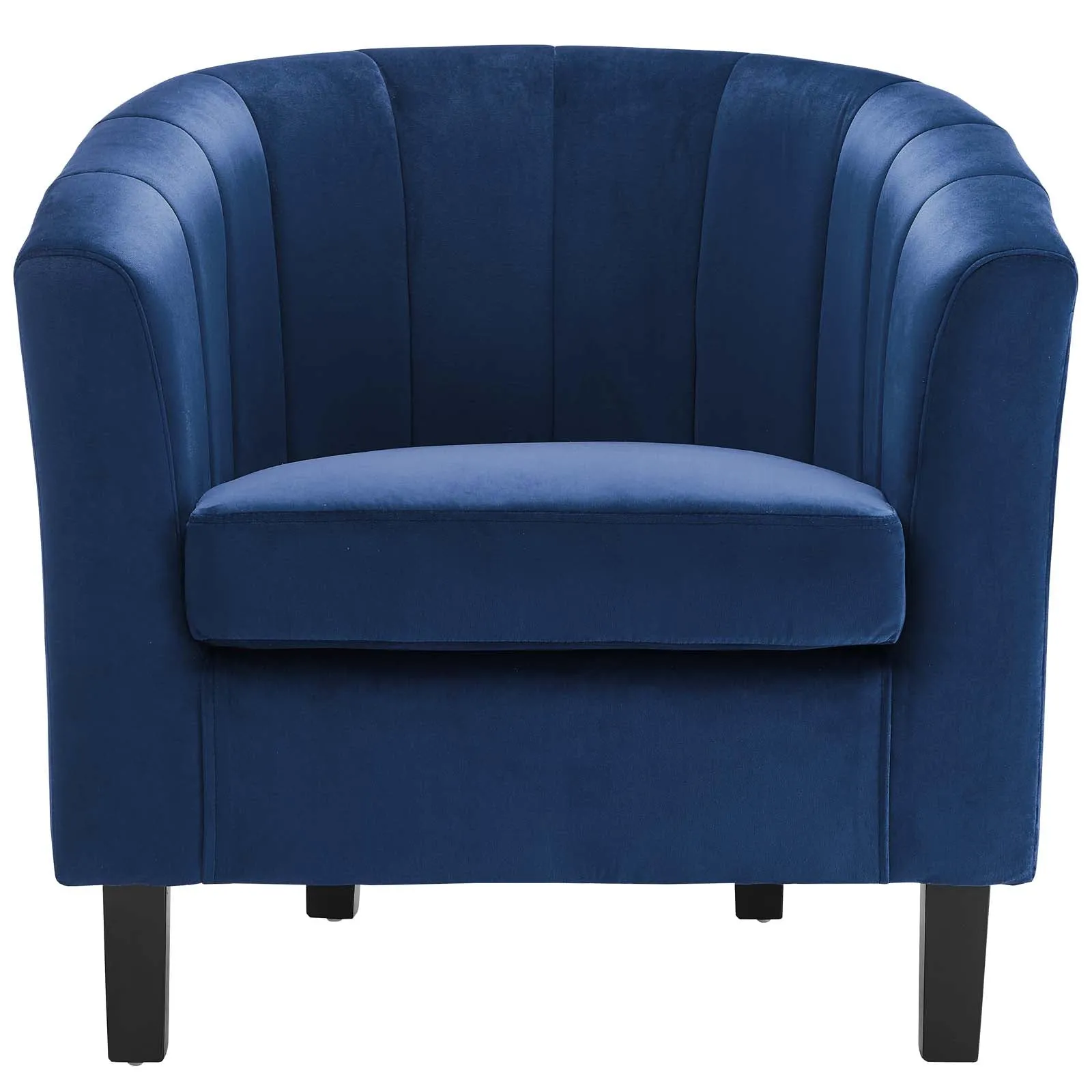 Prospect Channel Tufted Performance Velvet Support Chair - Plush Foam Cushion Armchair