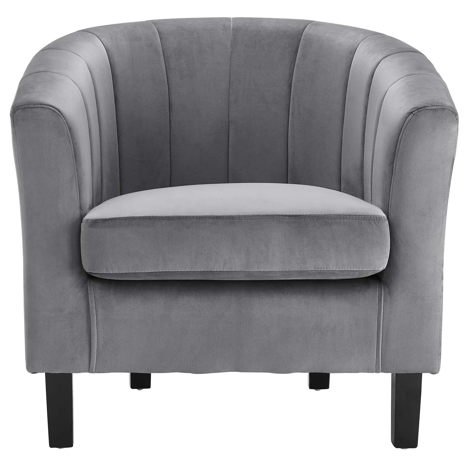 Prospect Channel Tufted Performance Velvet Support Chair - Plush Foam Cushion Armchair