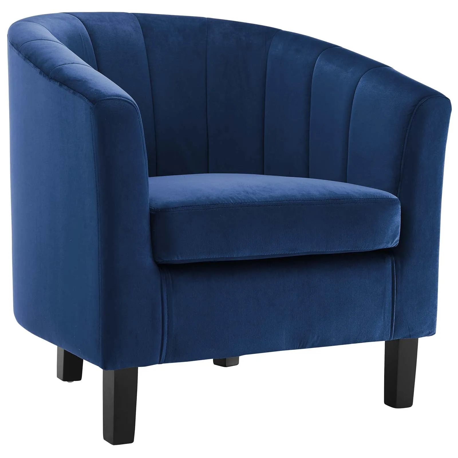 Prospect Channel Tufted Performance Velvet Support Chair - Plush Foam Cushion Armchair