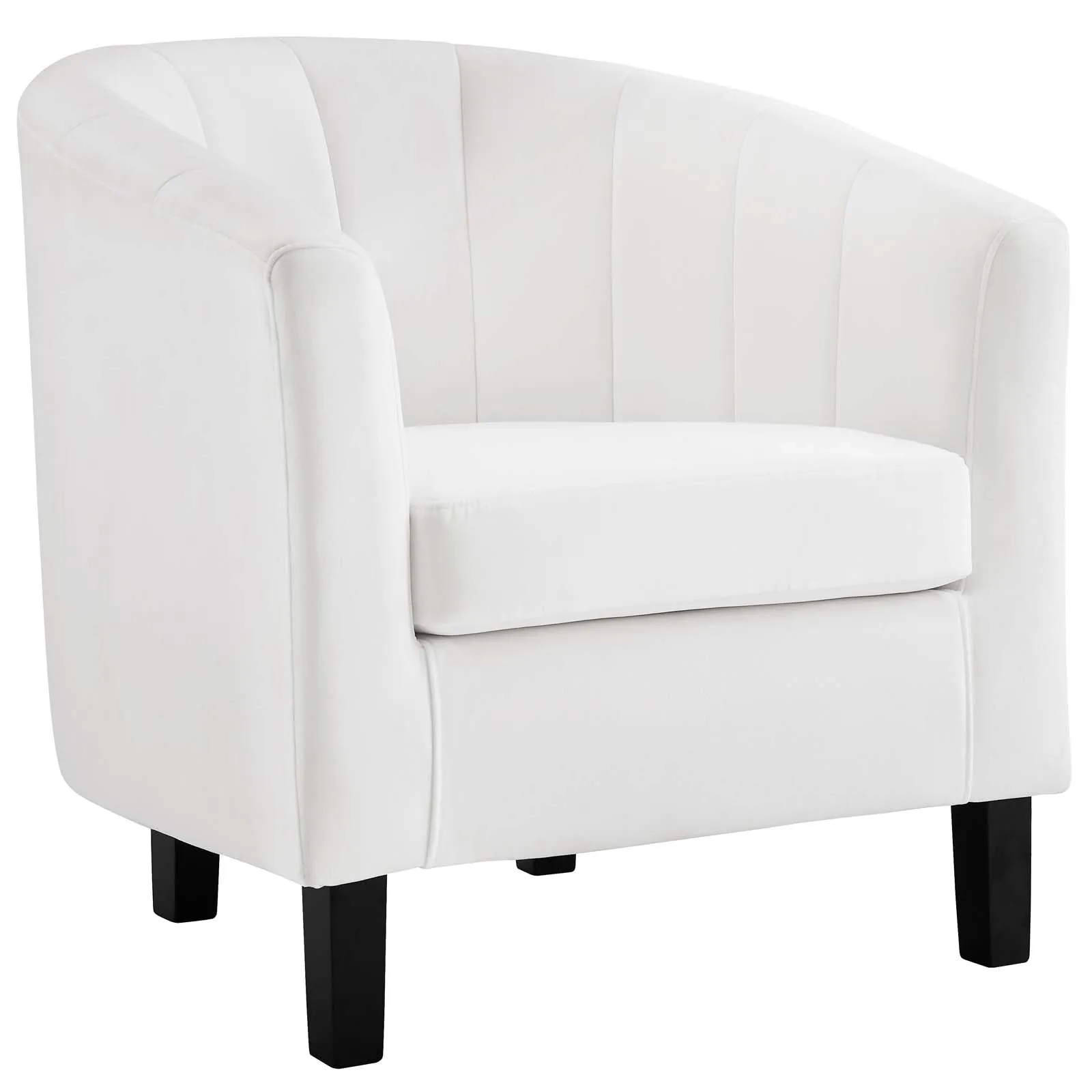 Prospect Channel Tufted Performance Velvet Support Chair - Plush Foam Cushion Armchair