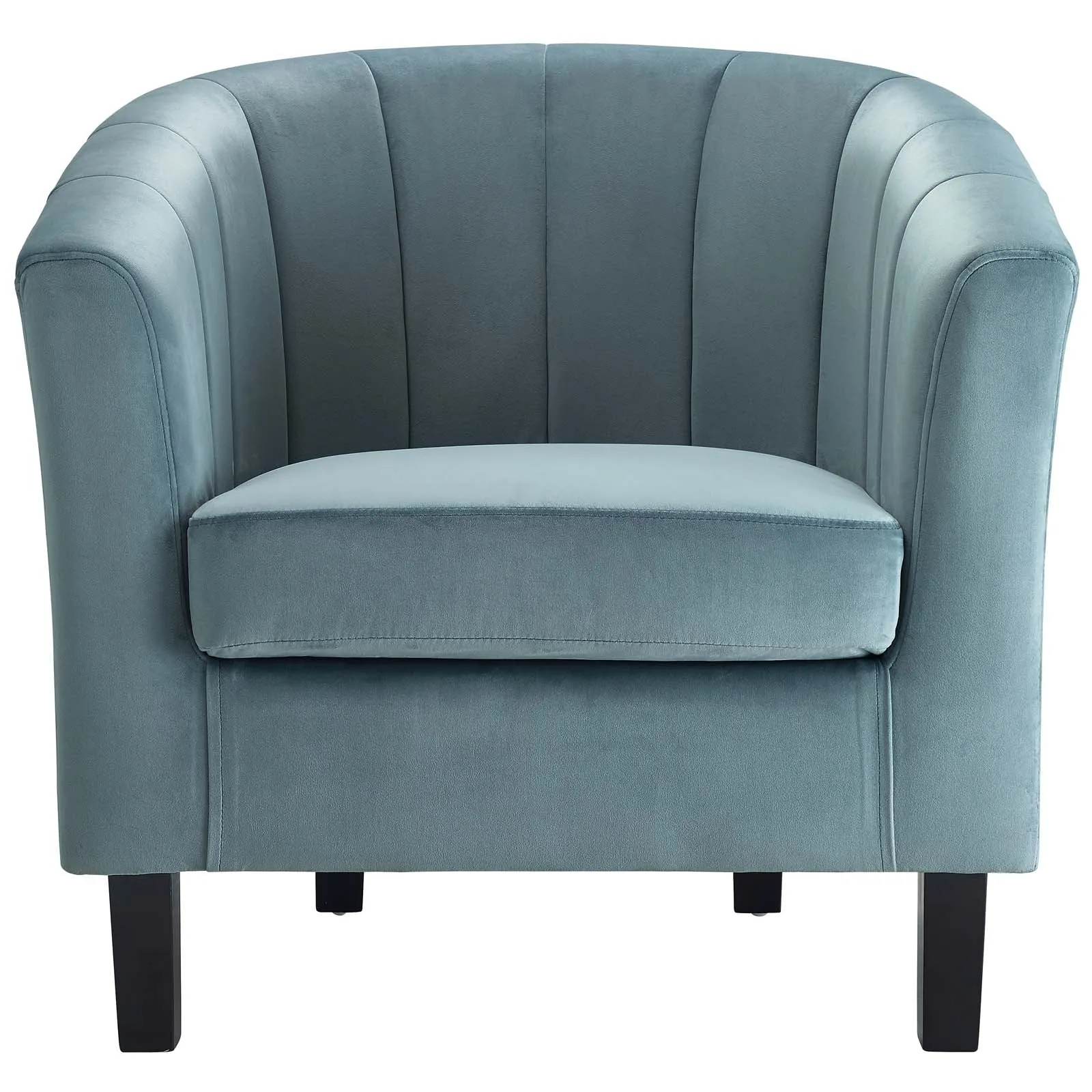 Prospect Channel Tufted Performance Velvet Support Chair - Plush Foam Cushion Armchair