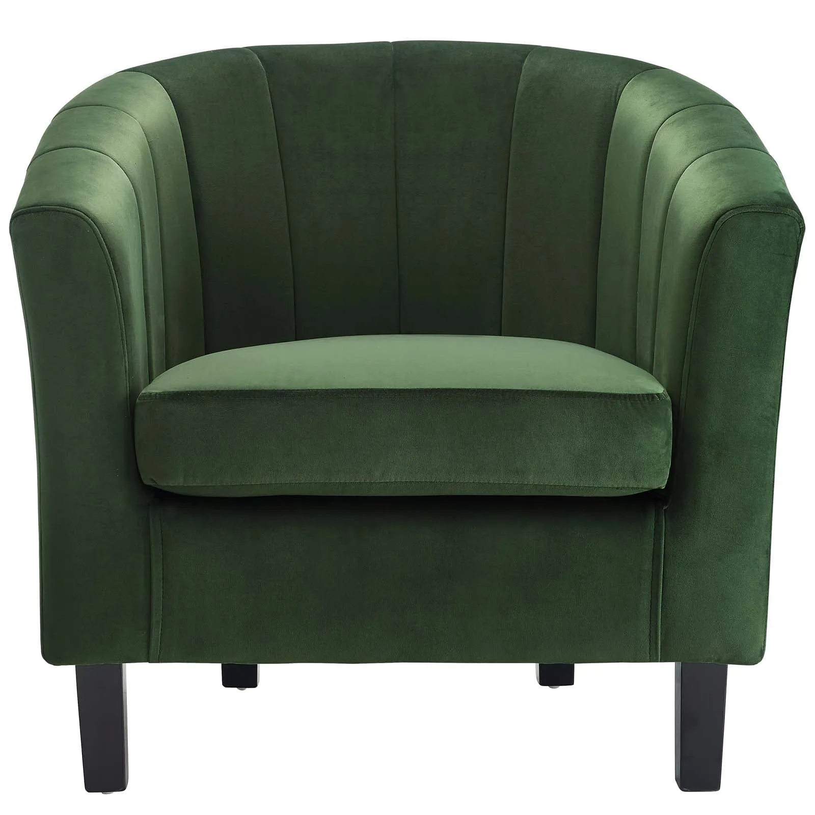 Prospect Channel Tufted Performance Velvet Support Chair - Plush Foam Cushion Armchair