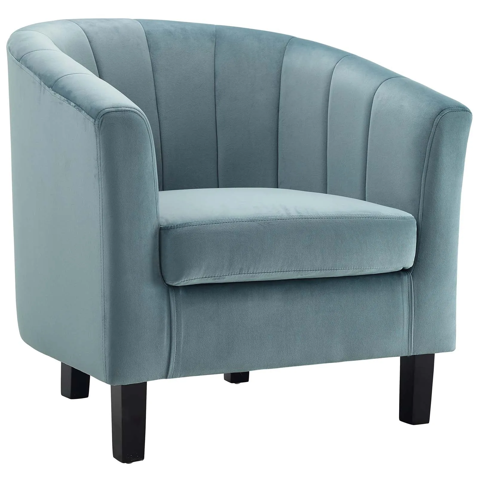 Prospect Channel Tufted Performance Velvet Support Chair - Plush Foam Cushion Armchair