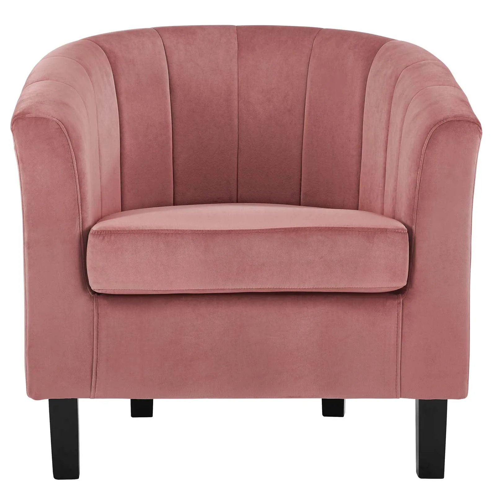 Prospect Channel Tufted Performance Velvet Support Chair - Plush Foam Cushion Armchair