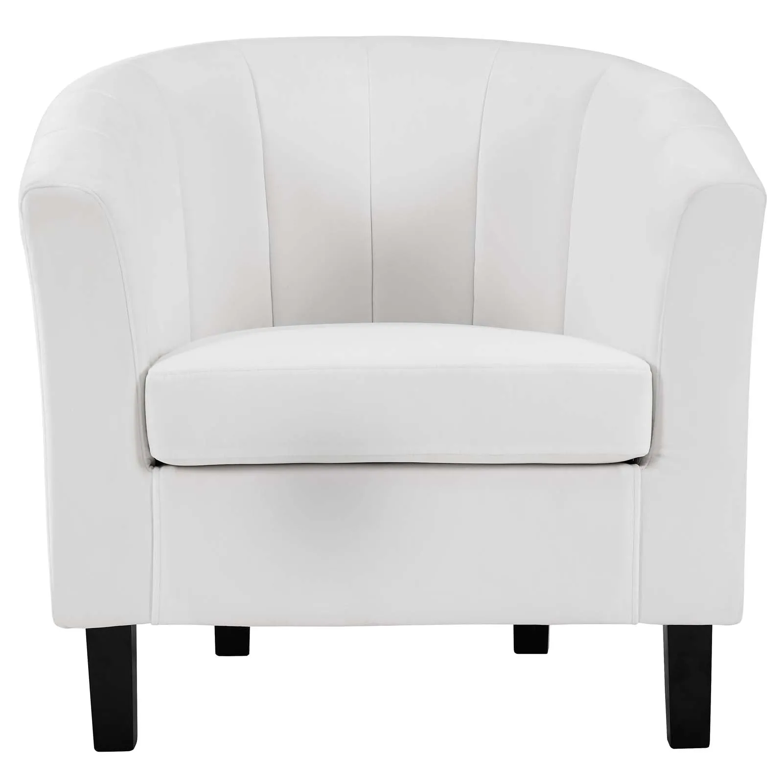 Prospect Channel Tufted Performance Velvet Support Chair - Plush Foam Cushion Armchair