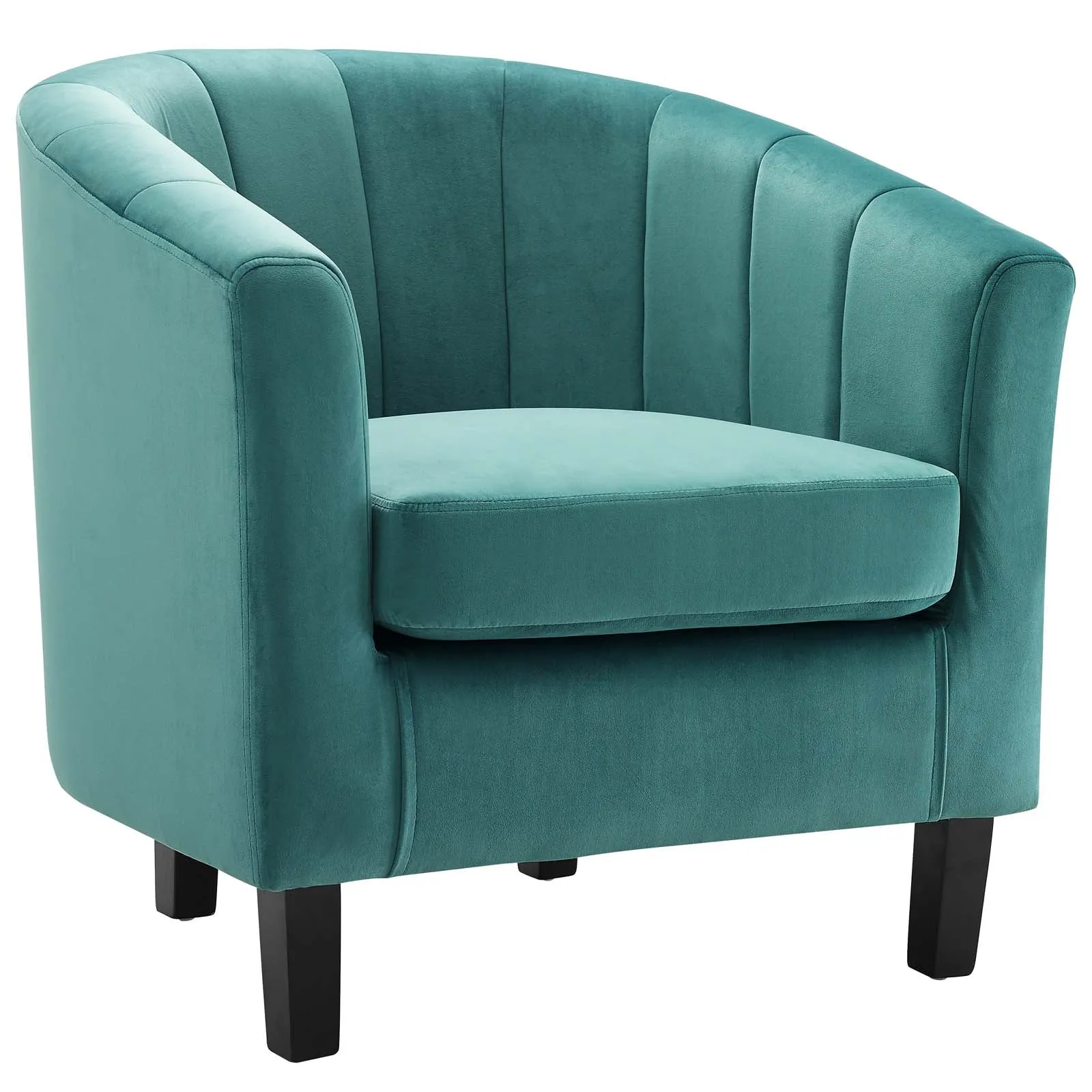 Prospect Channel Tufted Performance Velvet Support Chair - Plush Foam Cushion Armchair