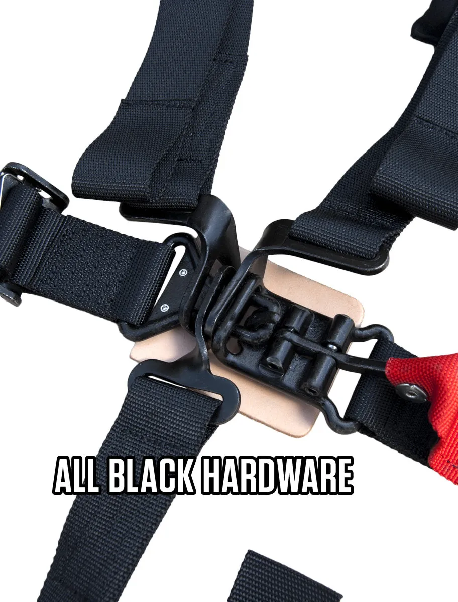 PRP Seats 5 Point Harness, 3" Straps - Ratchet Lap Belt for HANs Device Clip-In