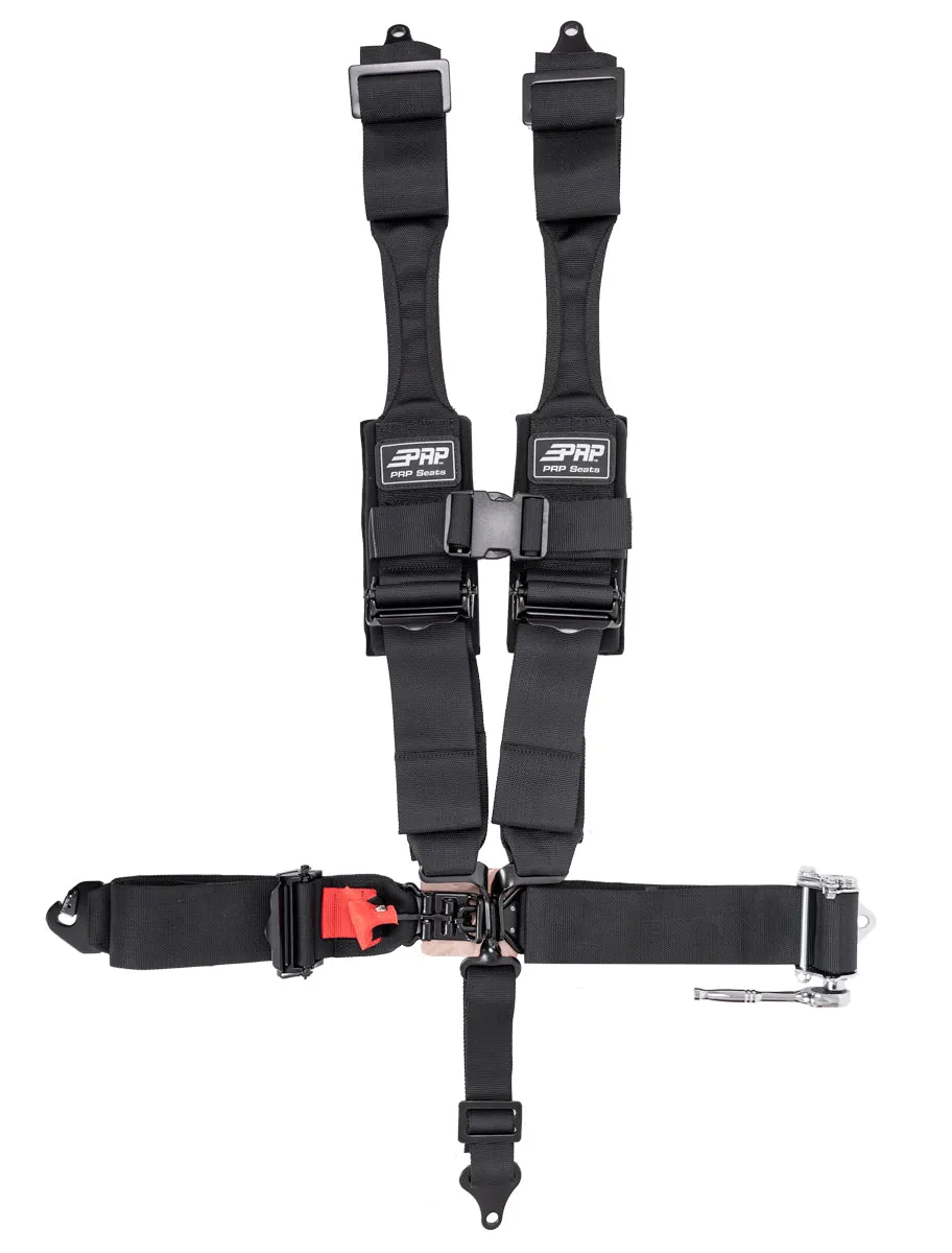 PRP Seats 5 Point Harness, 3" Straps - Ratchet Lap Belt for HANs Device Clip-In