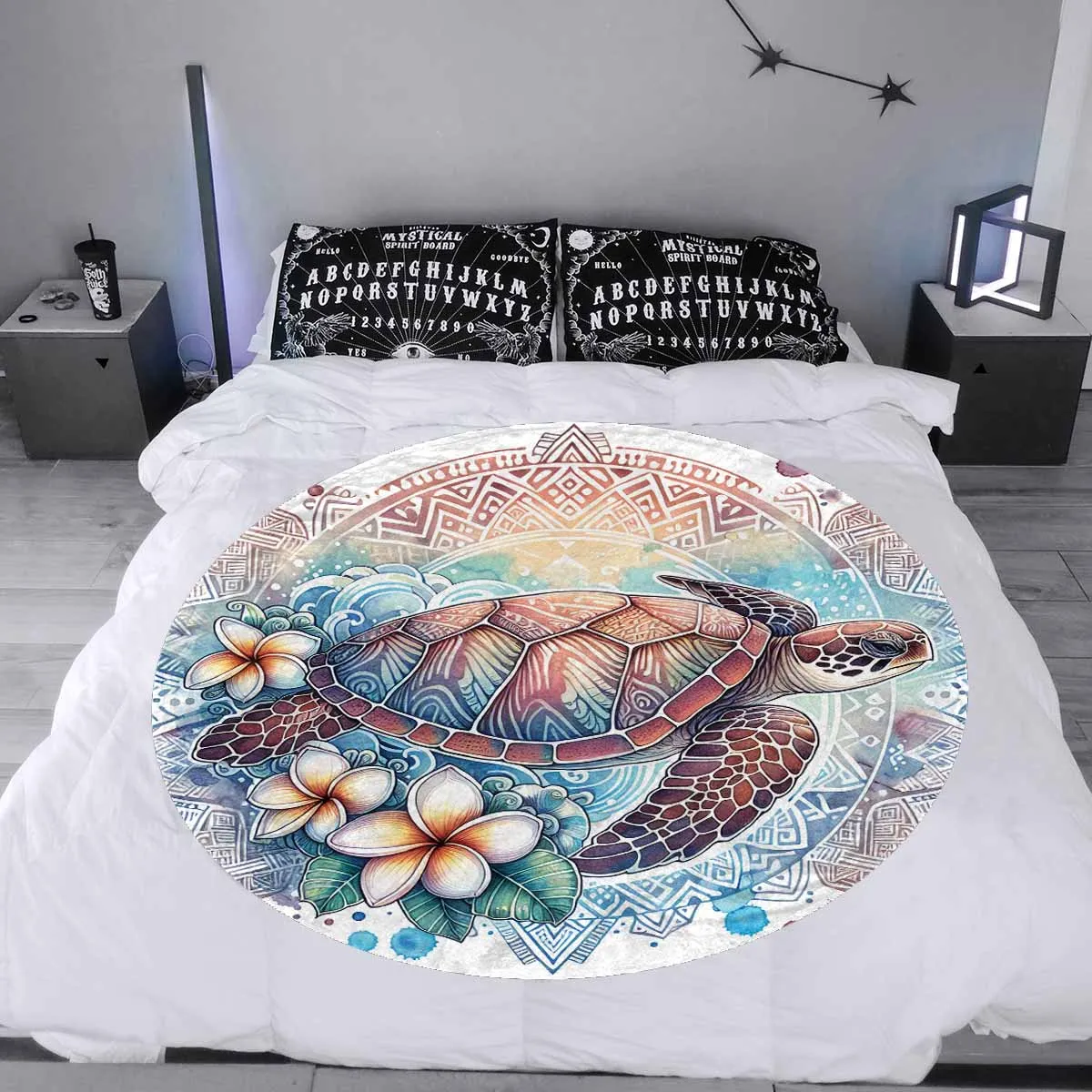 Sea_Animals_Turtle_Awd351107  Circular Micro Fleece Blanket 60"