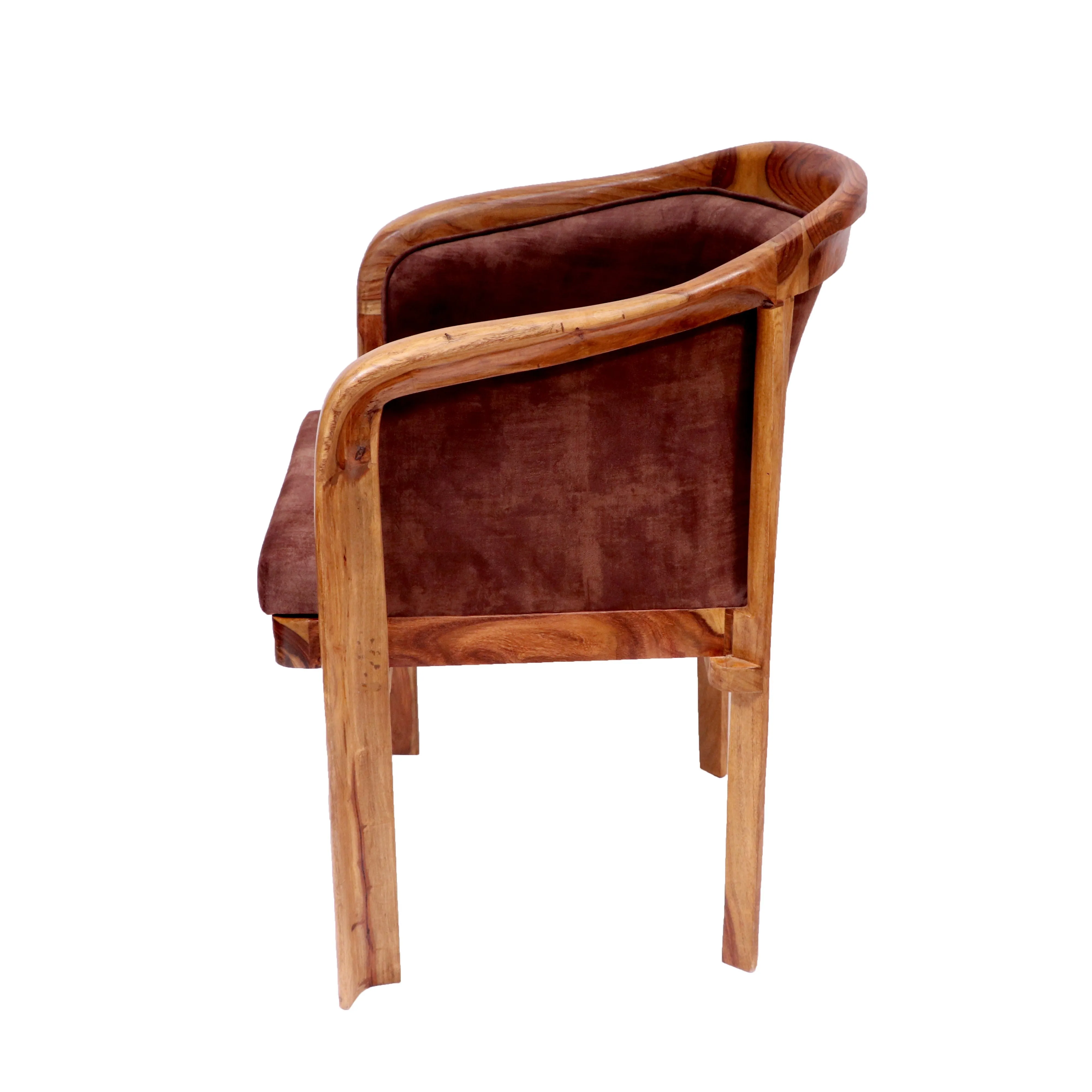 Southern Sheesham Wood Comfy Upholstered Chair